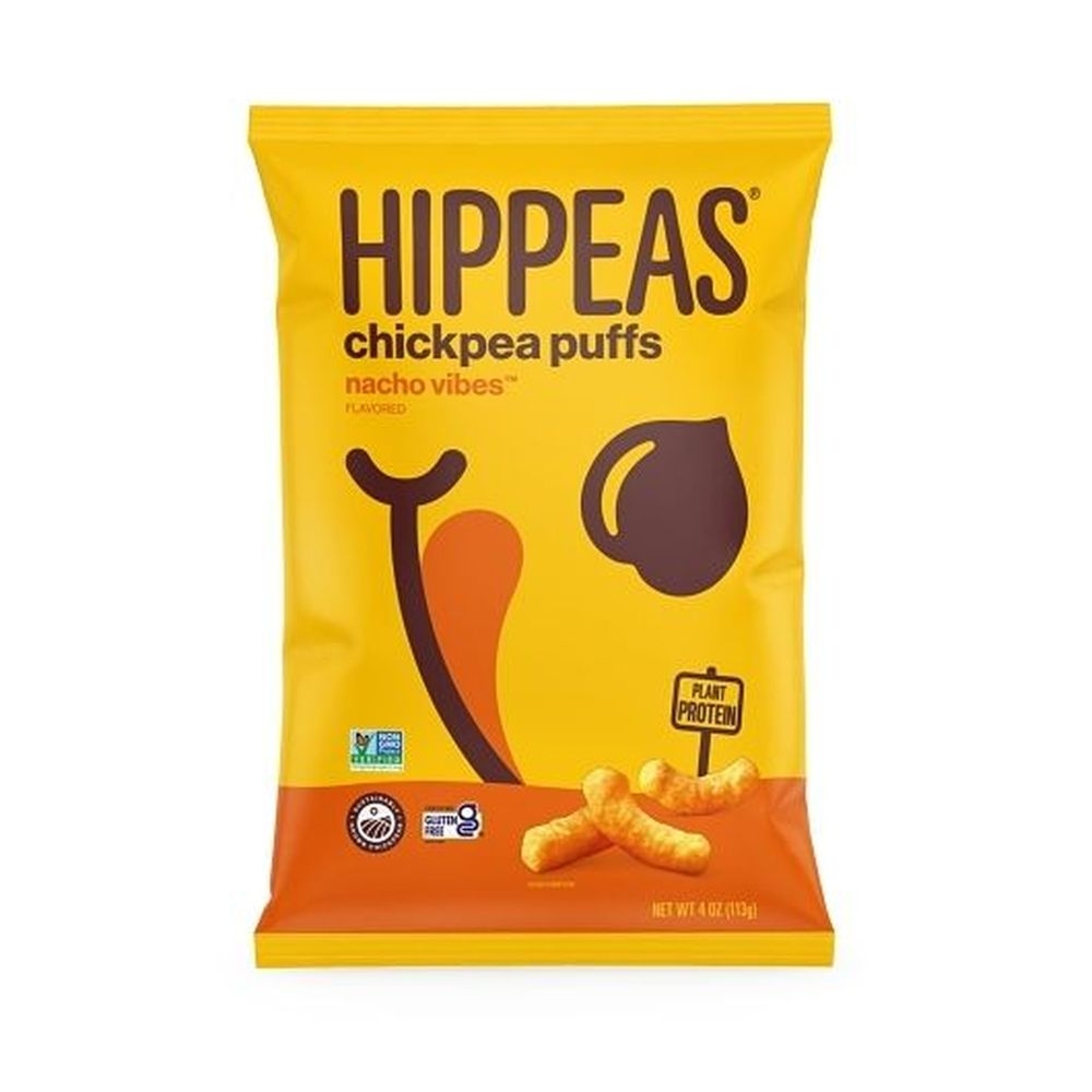 Hippeas Non-Gmo Nacho Vibes Chickpea Puffs, 4 Ounce -- 12 per case