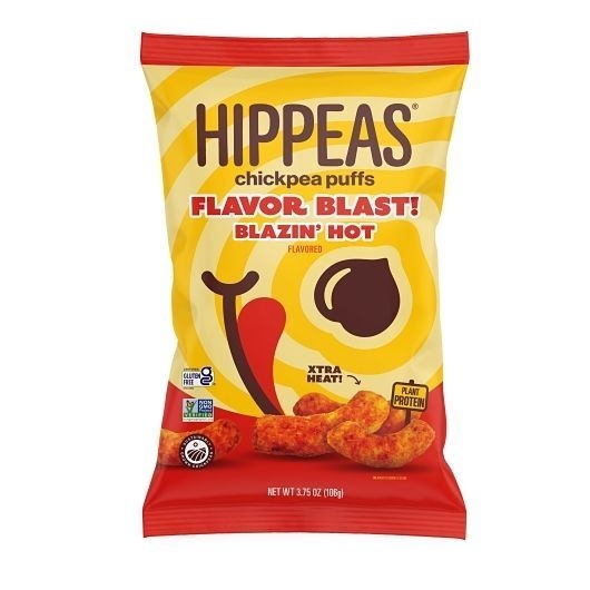 Hippeas Flavor Blast Blazin Hot Chickpea Puffs, 3.75 Ounce -- 12 per case