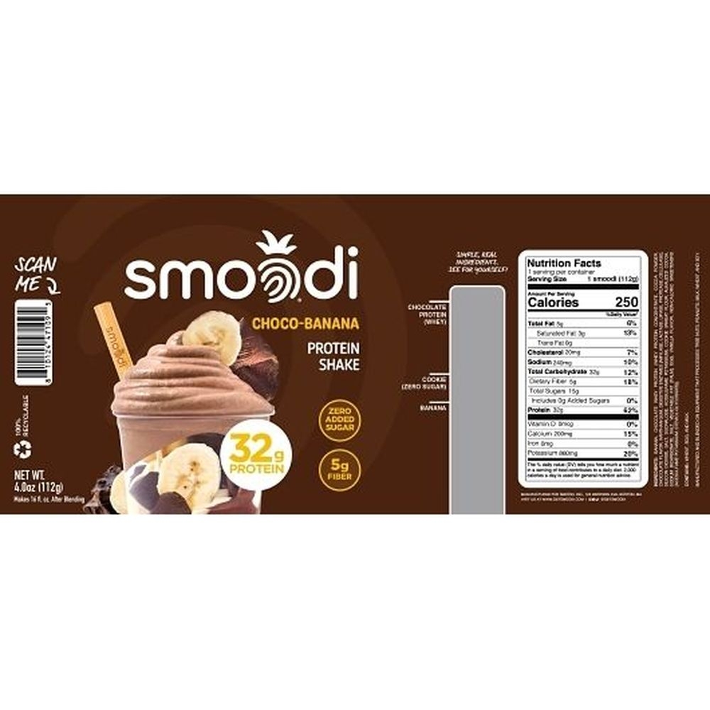 Smoodi Chocolate Banana Protein Shake, 4 Ounce -- 12 per case