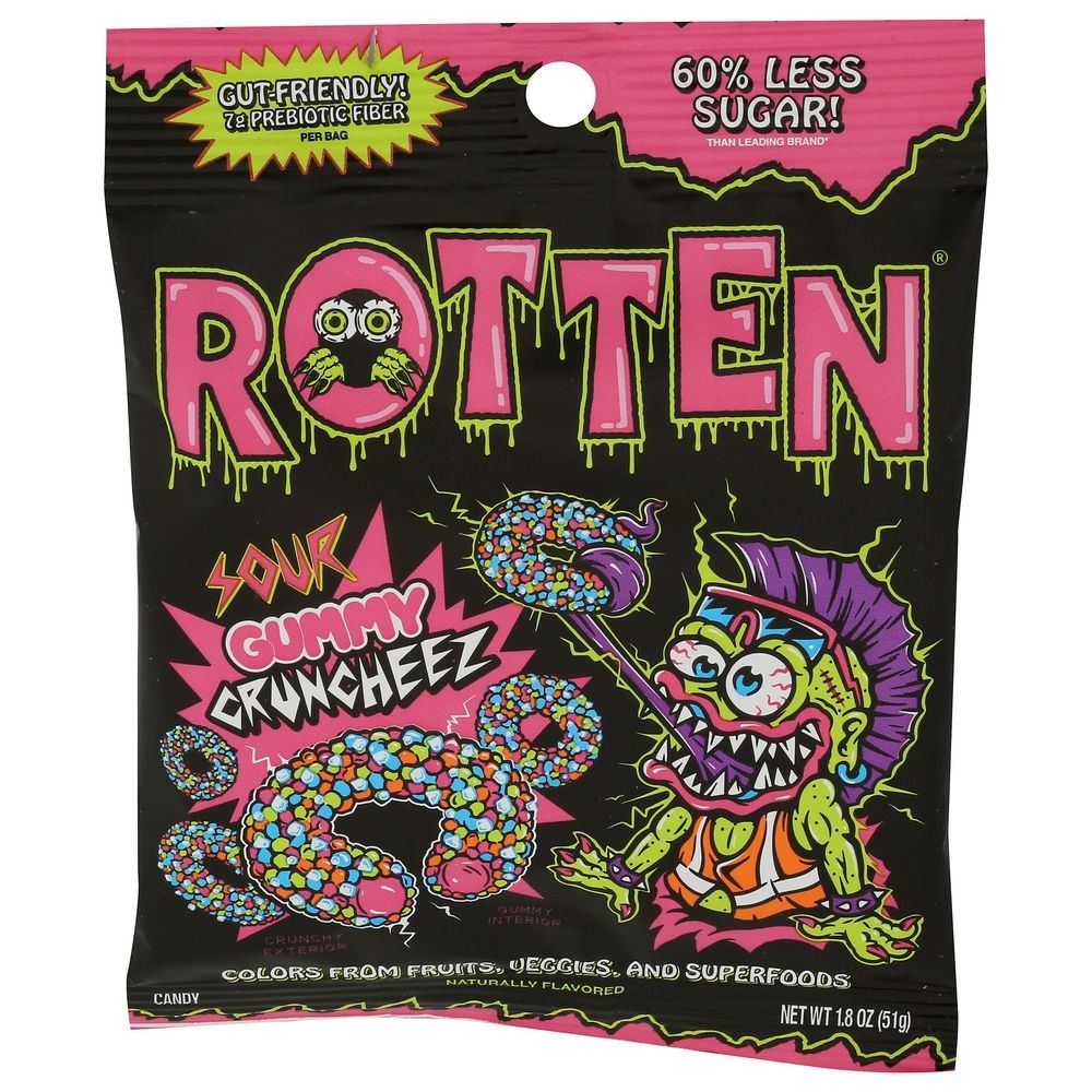 Rotten Sour Gummy Cruncheez, 1.8 Ounce -- 8 per case
