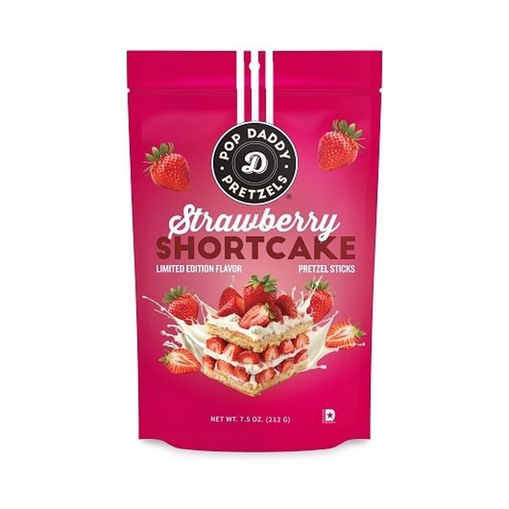Pop Daddy Strawberry Shortcake Seasoned Pretzel Sticks, 7.5 Ounce -- 12 per case
