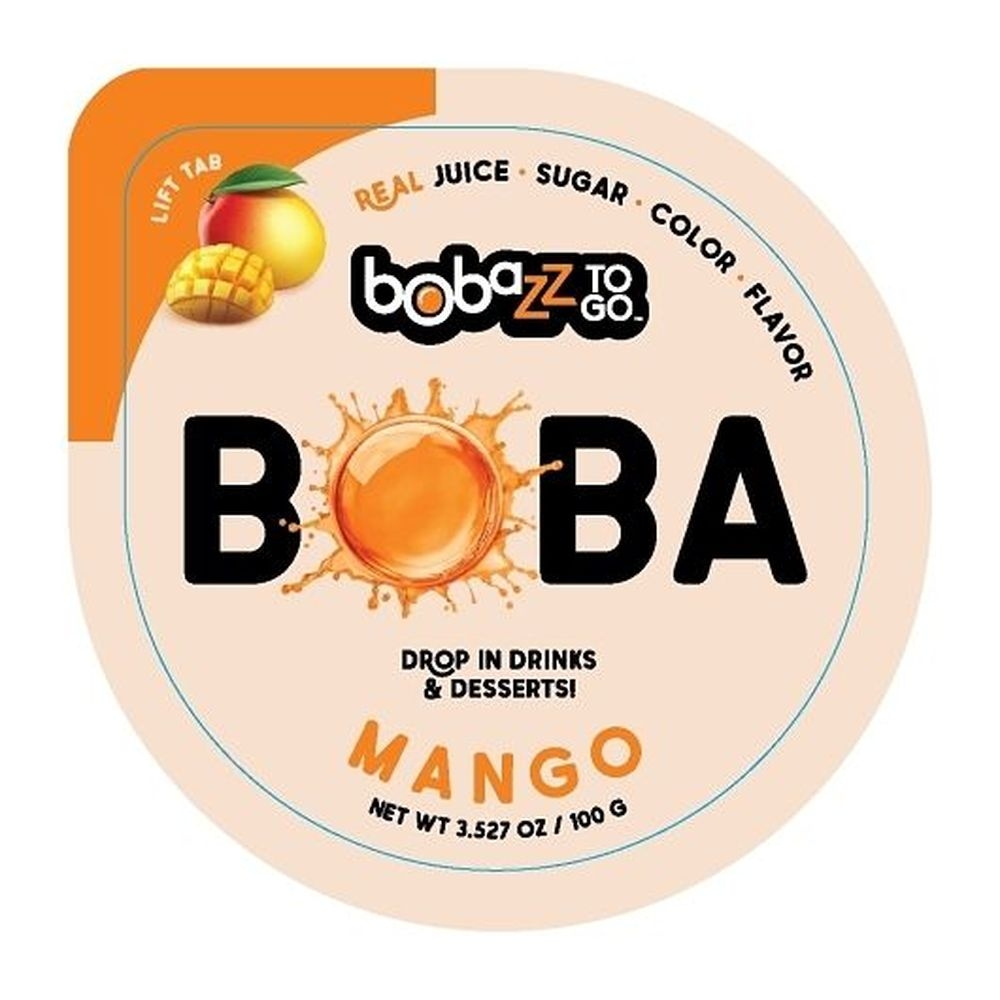 Bobazz To Go Mango Boba, 3.527 Ounce Cup - 32 per case