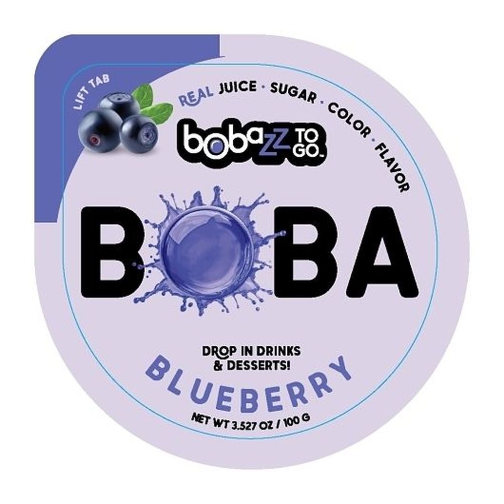 Bobazz To Go Blueberry Boba, 3.527 Ounce Cup - 32 per case