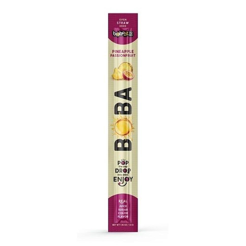 Bobazz To Go Pineapple Passionfruit Boba Straw, 1.06 Ounce - 32 per case
