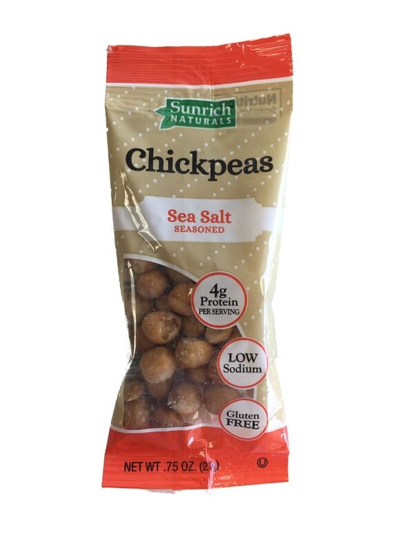 Sunrich Naturals Sea Salt Seasoned Chickpeas, 0.75 Ounce -- 150 per case.