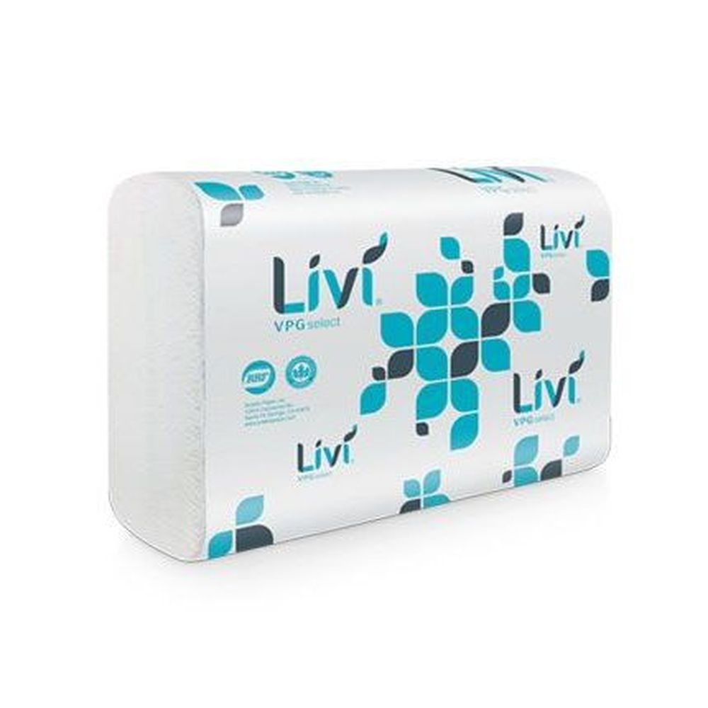 Solaris Livi VPG Select White Multifold Towel, 9.06 x 9.45 inch -- 4000 per case.