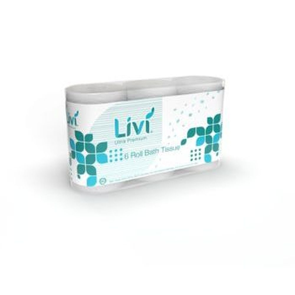 Solaris Livi Ultra Premium White 2 Ply Bath Tissue, 425 count -- 36 per case.