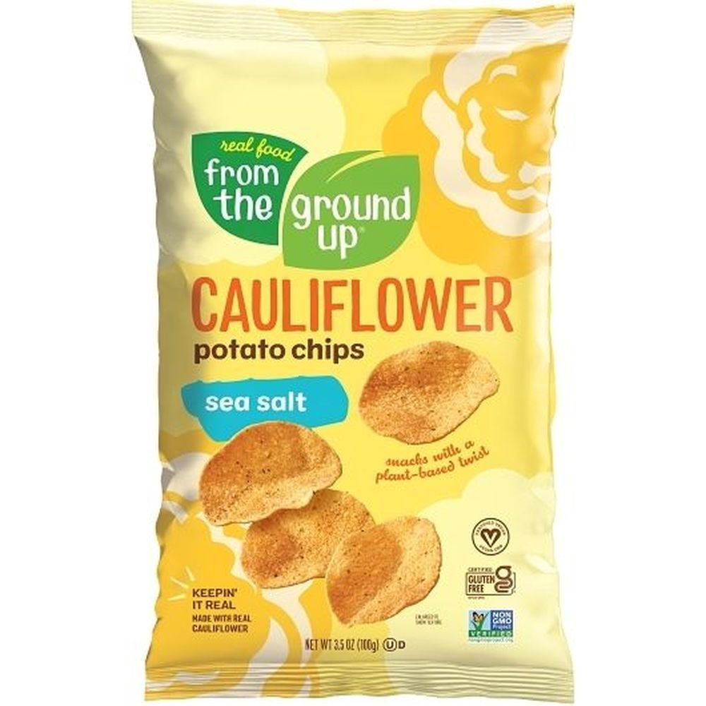 From The Ground Up Cauliflower Sea Salt Potato Chips, 3.5 Ounce -- 12 per case