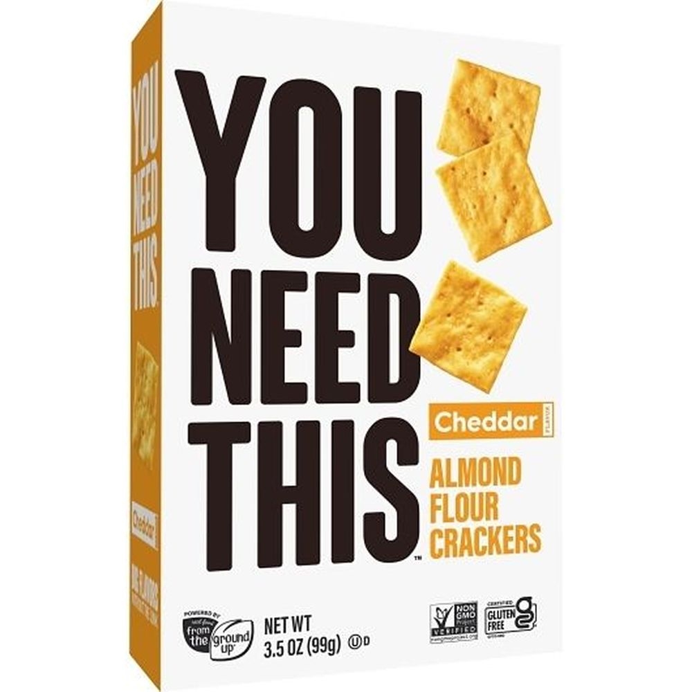 You Need This Cheddar Almond Flour Crackers, 3.5 Ounce -- 6 per case