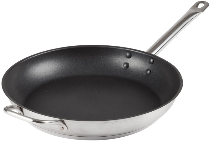 Winco Stainless Steel Non Stick Fry Pan, 12 inch -- 2 per case