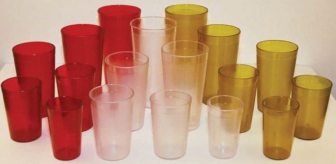 Winco Clear Pebbled Tumbler, 20 Ounce -- 24 per case