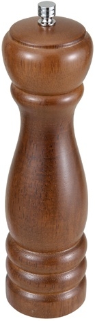 Winco Oak Finish Traditional Peppermill, 8 inch -- 36 per case
