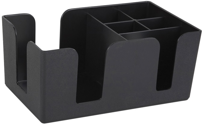 Winco Plastic 6 Compartment Condiment Caddy -- 12 per case