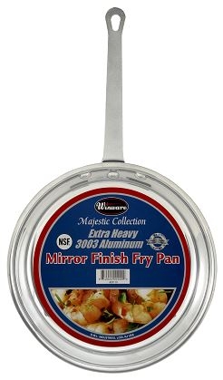 Winco Majestic Mirror Finish Aluminum Fry Pan, 7 inch -- 6 per case