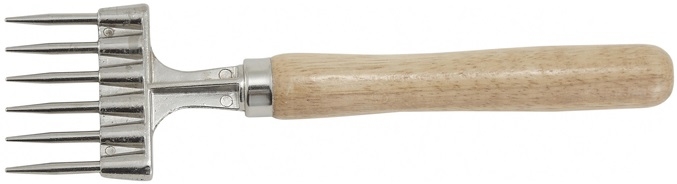 Winco 6 Prong Ice Chipper with Wooden Handle, 9 inch Length -- 120 per case