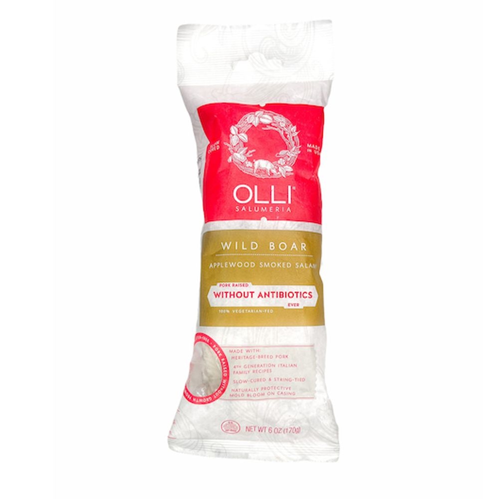 Olli Salumeria Wild Boar Salami Chub, 6 Ounce -- 12 per case