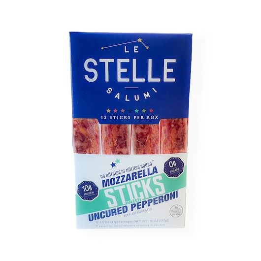 Le Stelle Mozzarella Pepperoni Stick, 1.5 Ounce -- 240 per case
