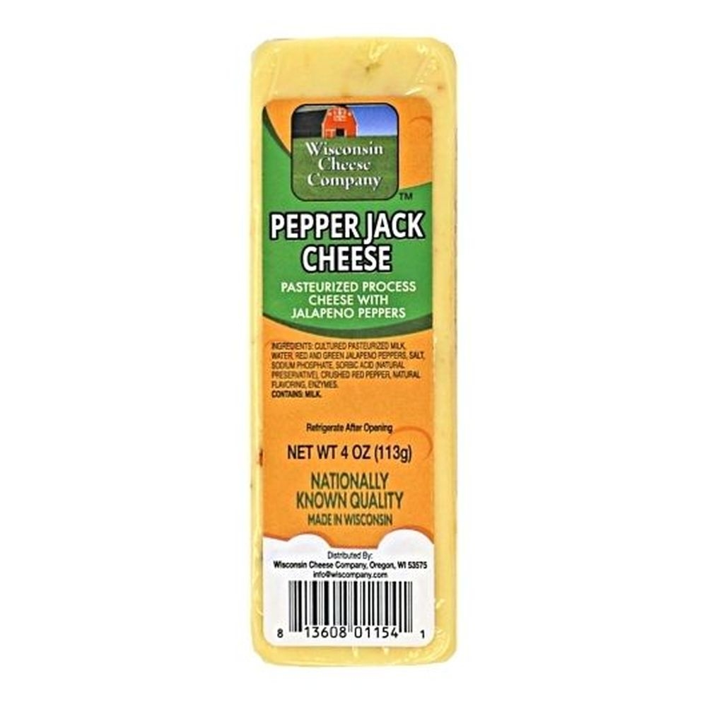 Wisconsin Cheese Company Shelf Stable Pepper Jack Cheese Bar, 4 Ounce -- 36 per case
