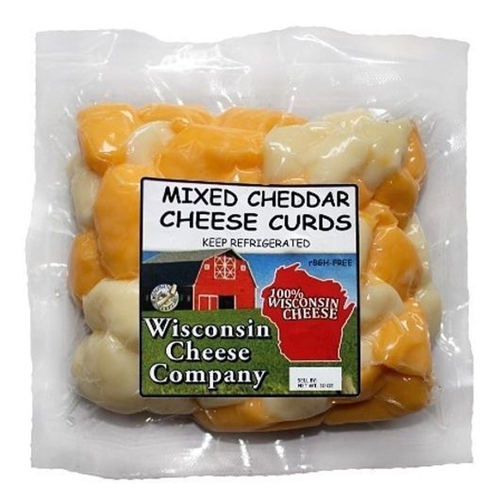 Wisconsin Cheese Company Mixed Cheddar Cheese Curds, 10 Ounce -- 12 per case