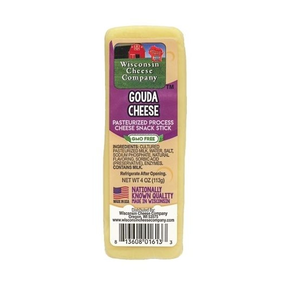 Wisconsin Cheese Company Shelf Stable Gouda Cheese Bar, 4 Ounce -- 36 per case
