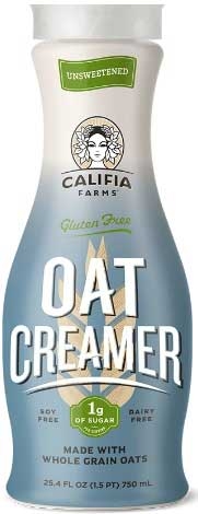 Califia Farms Unsweetened Oat Creamer, 25.4 Fluid Ounce -- 6 per case