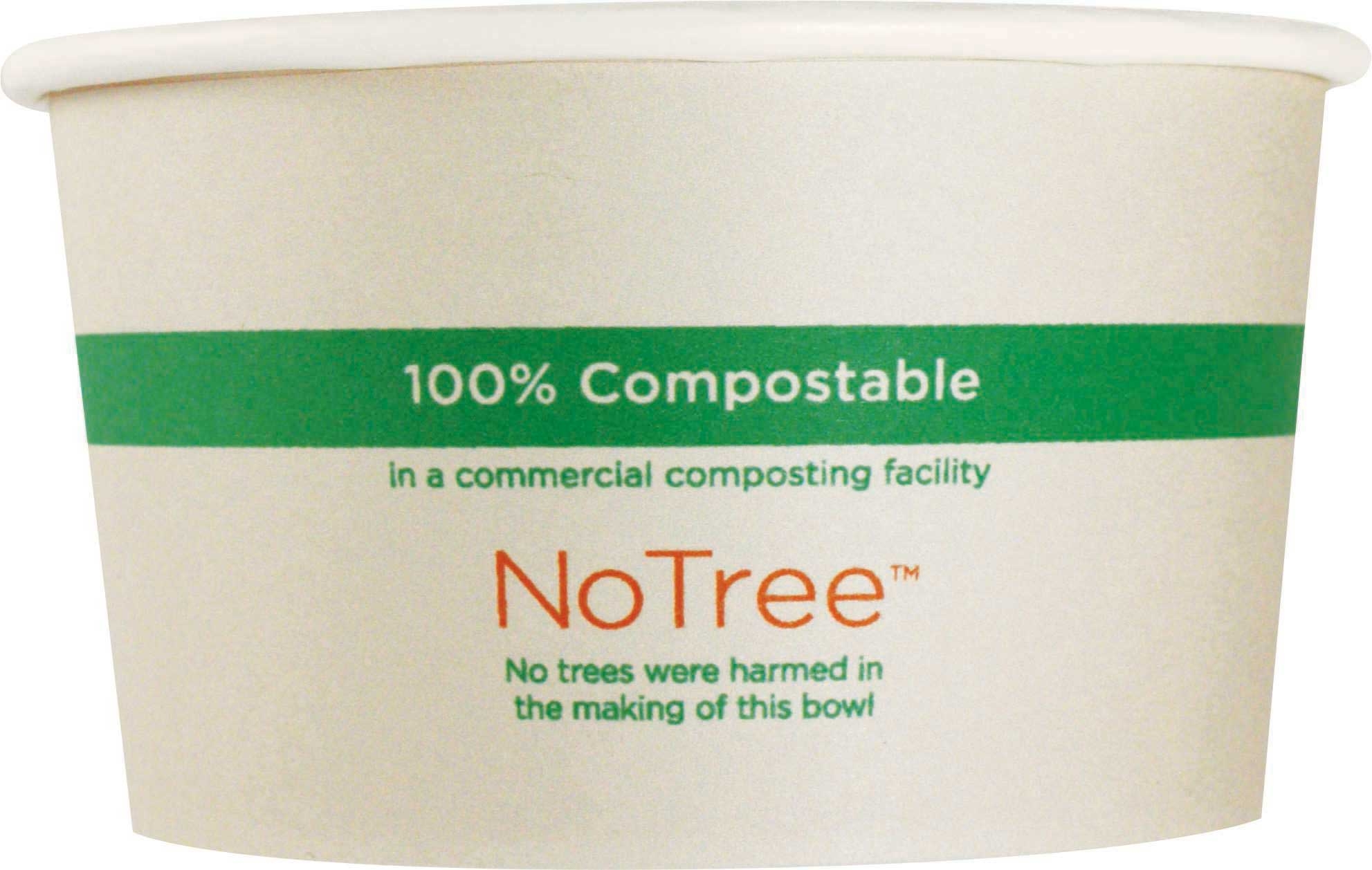 World Centric Natural Color 100 Percent Sugarcane Paper Bowl, 16 Ounce - 50 count per pack -- 10 packs per case