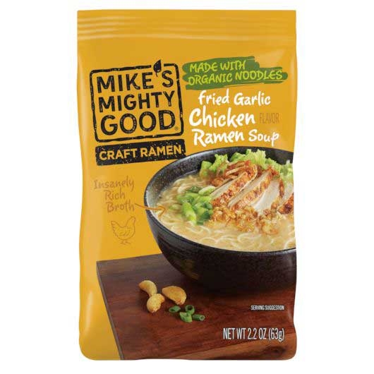 Mikes Mighty Good Fried Garlic Chicken Ramen Noodle Soup, 2.2 Ounce -- 7 per case