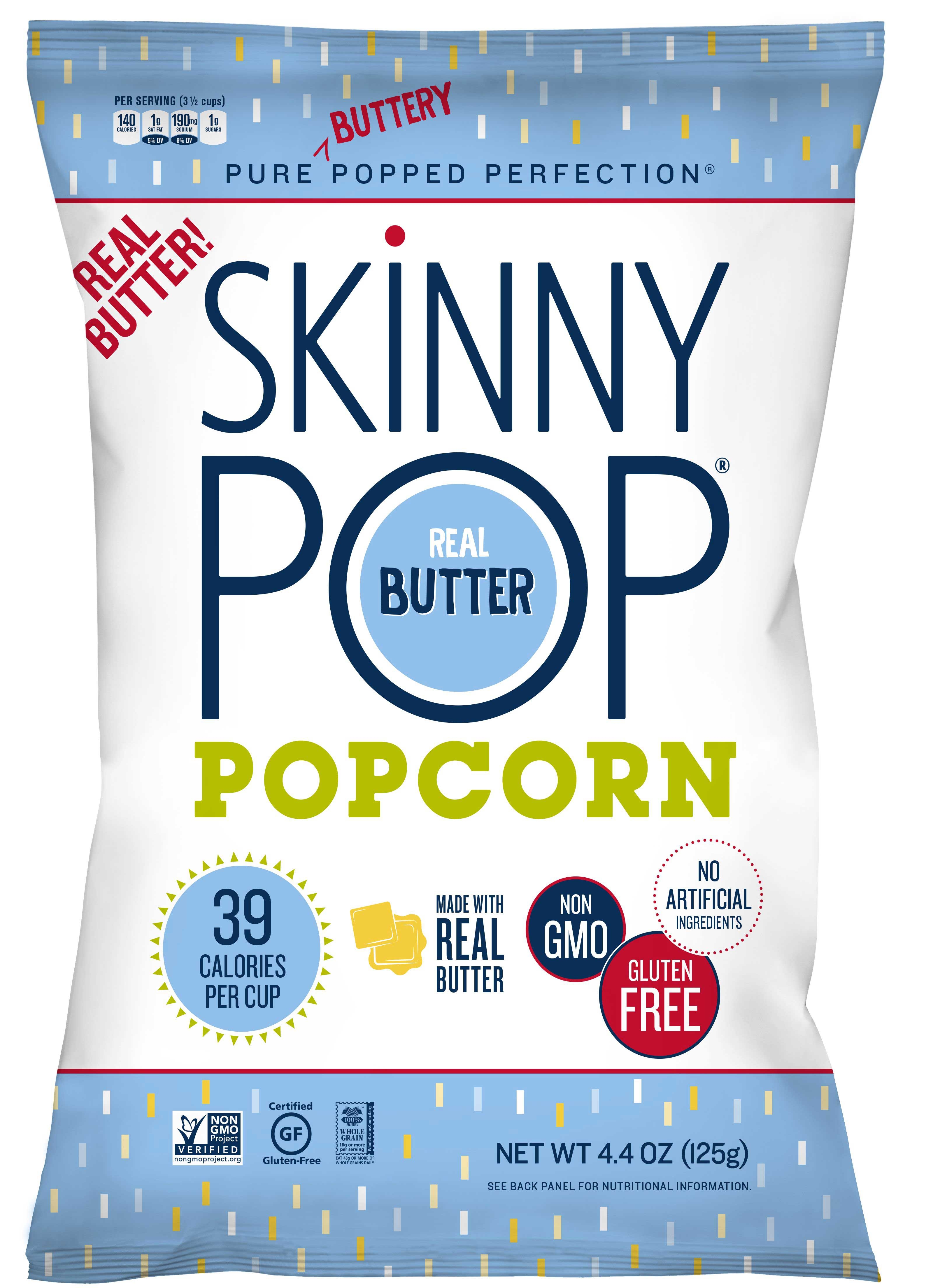 Skinnypop Real Butter Popcorn, 4.4 Ounce -- 12 per case.