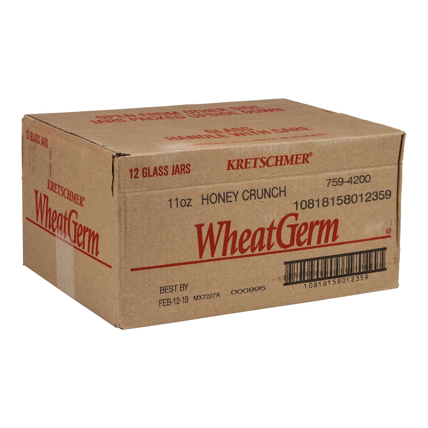 Kretschmer Honey Crunch Wheat Germ, 11 Ounce -- 12 per case.