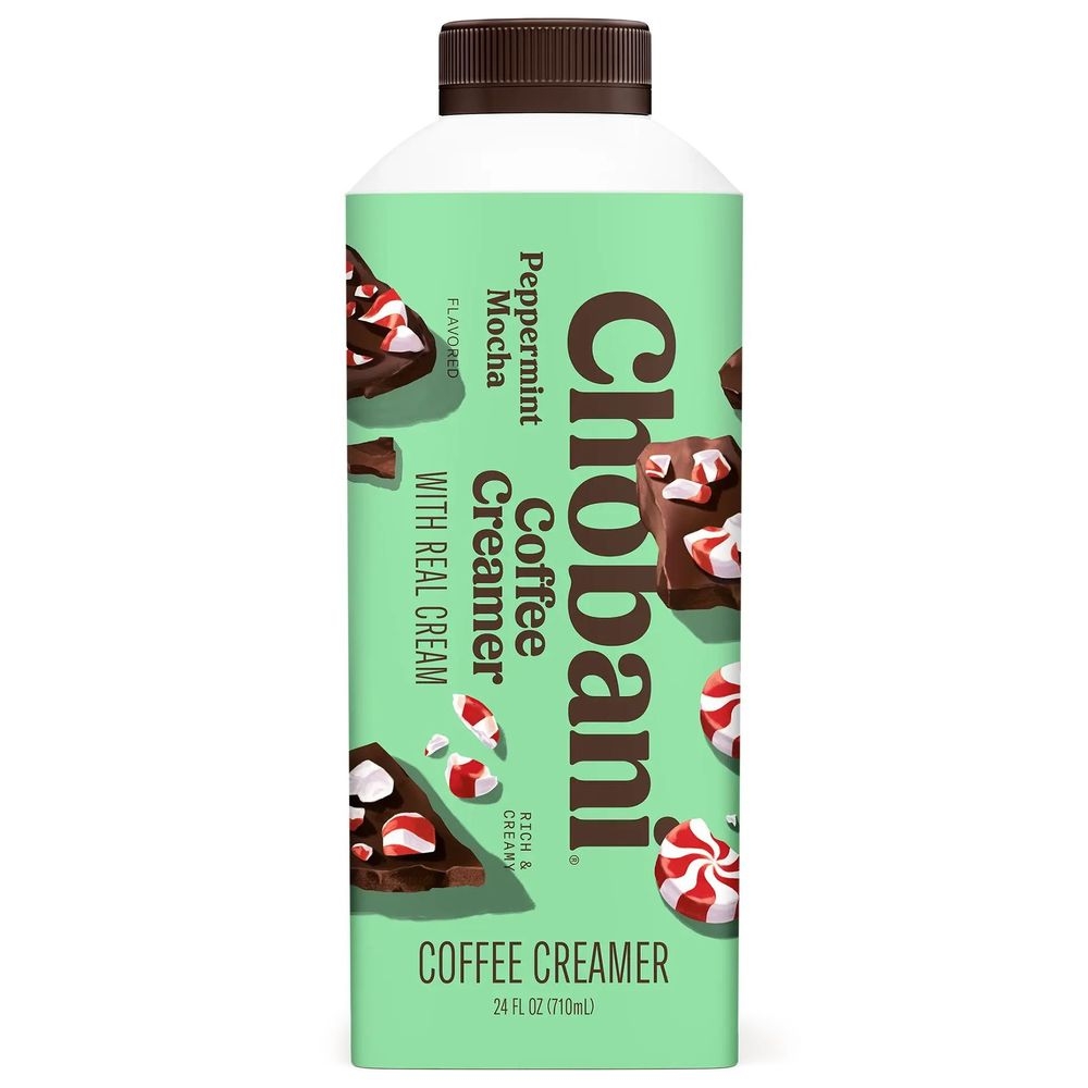 Chobani Peppermint Mocha Coffee Creamer, 24 Fluid Ounce -- 6 per case
