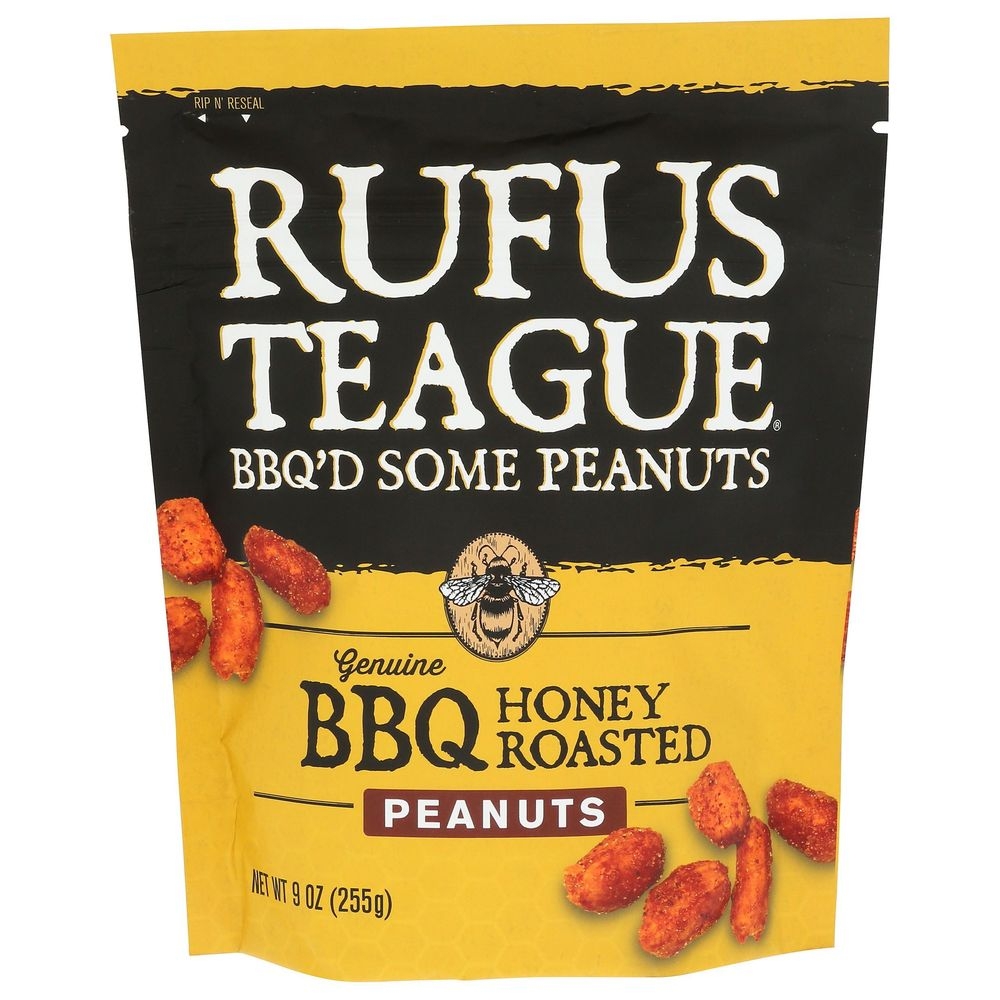 Rufus Teague Hot BBQ Honey Roasted Peanuts, 9 Ounce -- 12 per case