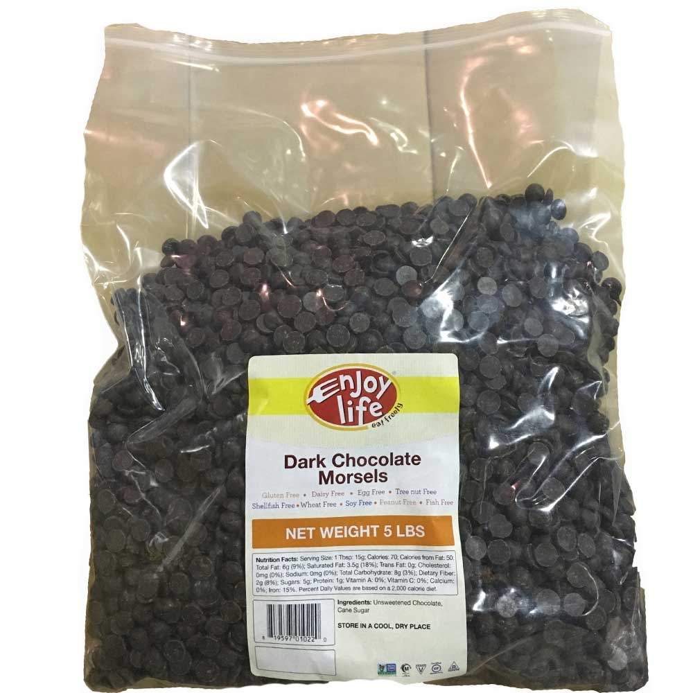 Enjoy Life Dark Chocolate Morsel, 5 Pound -- 4 per case.