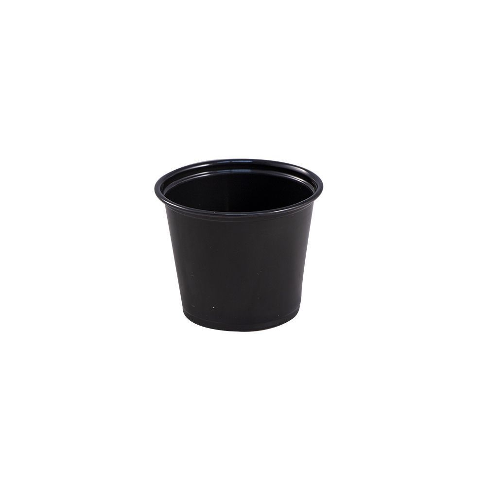 Empress Black Plastic Portion Cup, 5.5 Ounce Capacity -- 2500 per case.