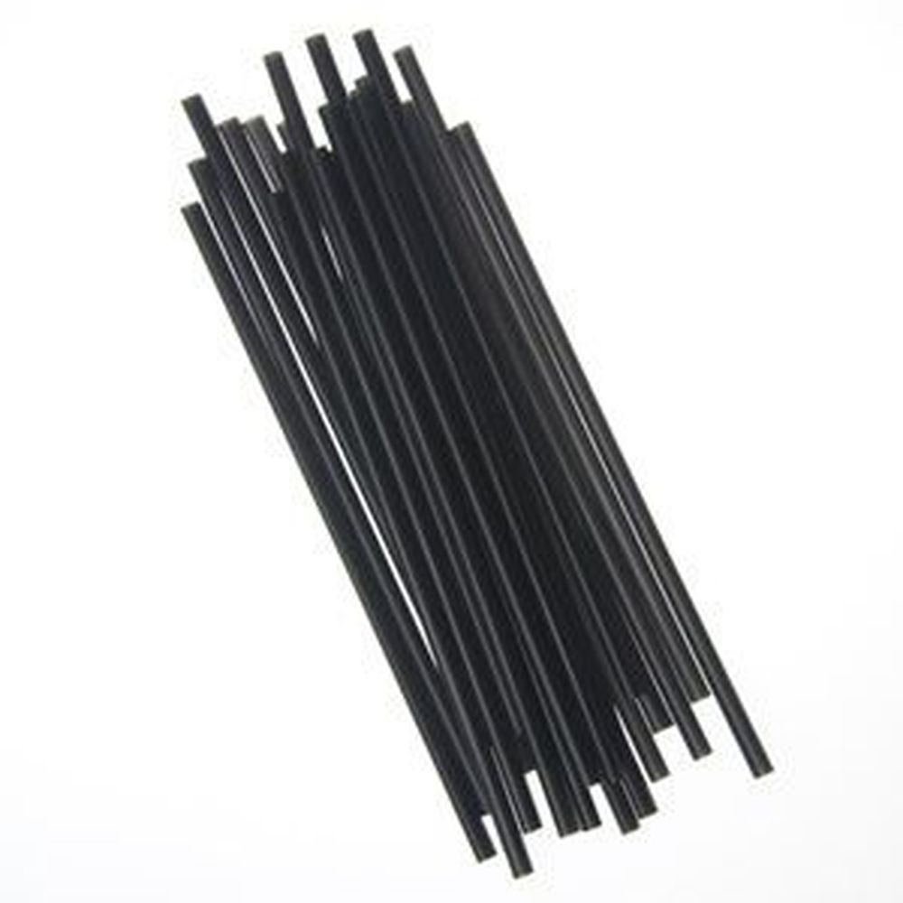 Empress Black Unwrapped Jumbo Straw, 7.75 inch -- 2500 per case.