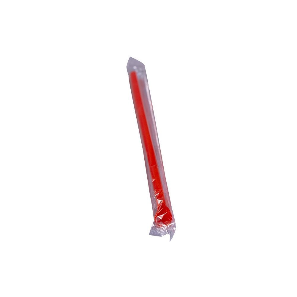 Empress Red Jumbo Film Wrapped Spoon Straw, 10.25 inch -- 5400 per case.
