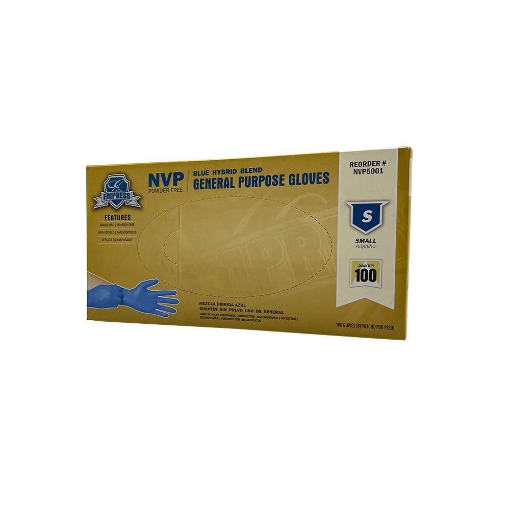 Empress Blue Small Hybrid Gloves -- 1000 per case.