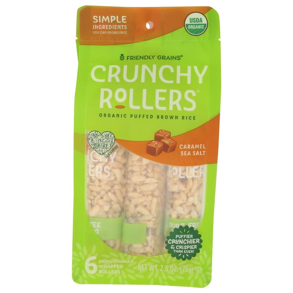 Friendly Grains Caramel Sea Salt Crunchy Rollers, 2.6 Ounce Pouch -- 8 per case