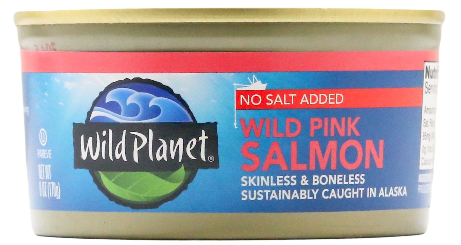 Wild Planet Foods No Salt Wild Pink Salmon, 6 Ounce -- 12 per case