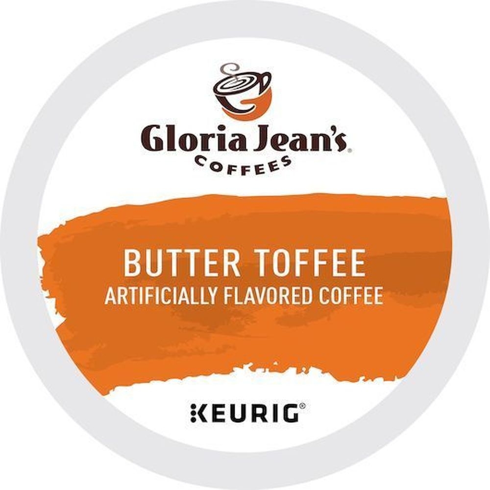 Gloria Jean's Butter Toffee K Cup Coffee Pod, 24 count -- 4 per case
