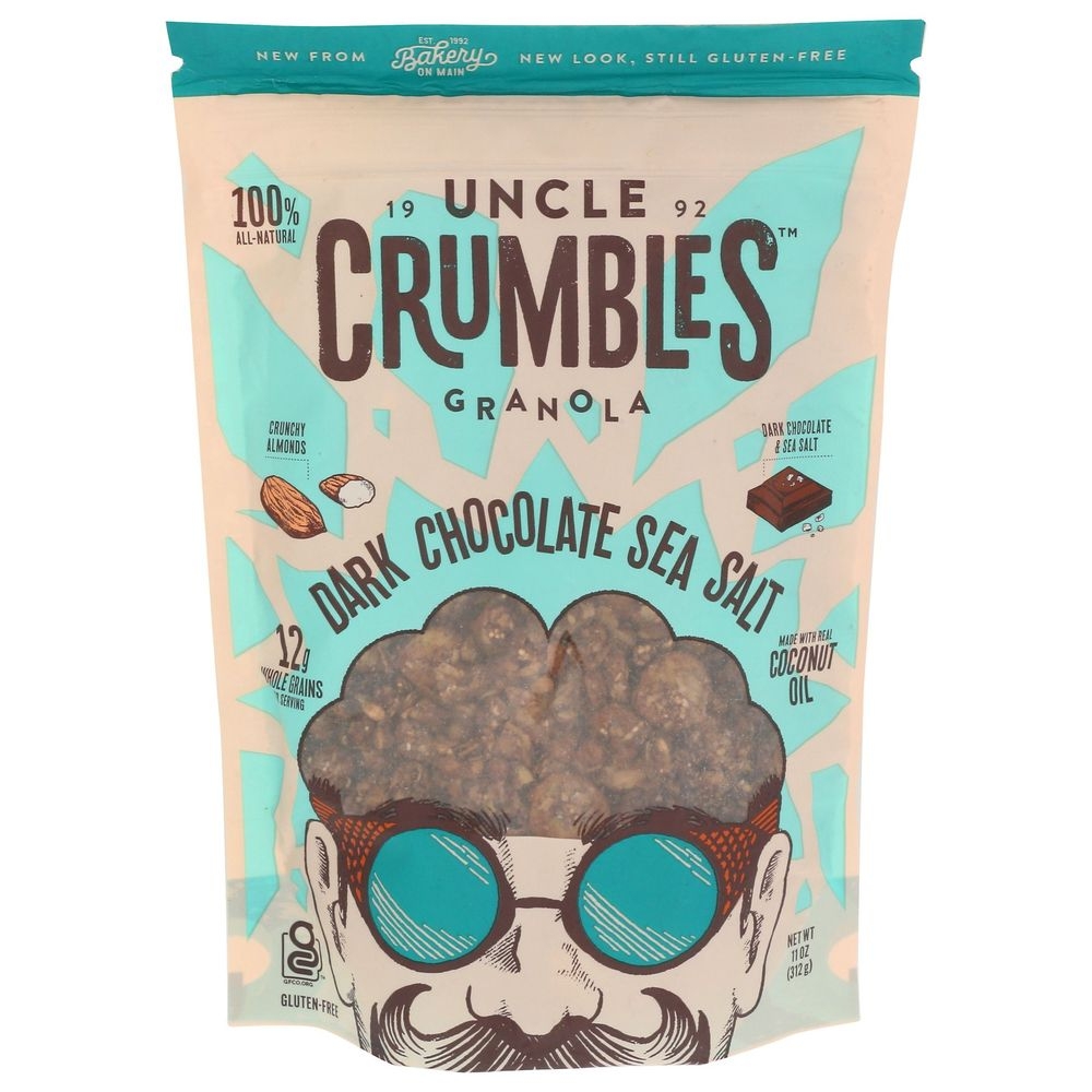 Uncle Crumbles Dark Chocolate Sea Salt Granola, 11 Ounce -- 6 per case