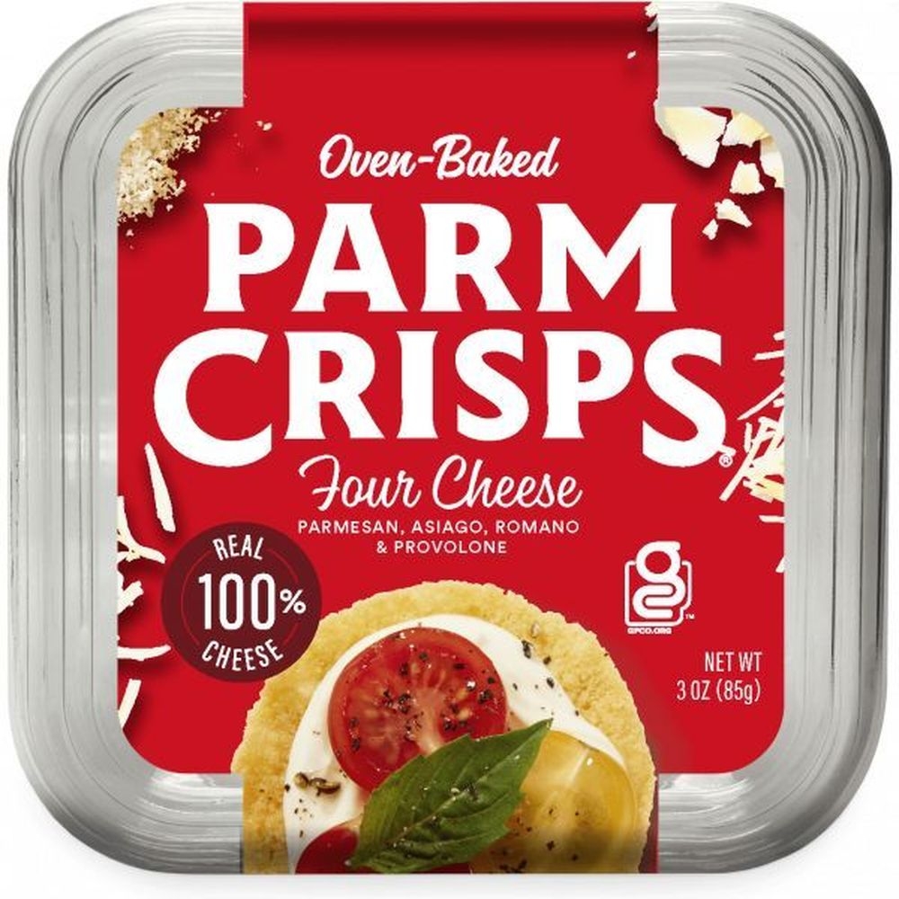 Parm Crisps Four Cheese Parmesan Crisps, 3 Ounce Tub -- 12 per case