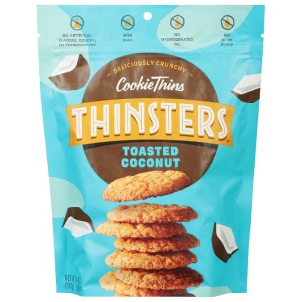 Thinsters Toasted Coconut Cookie Thins, 4 Ounce -- 12 per case