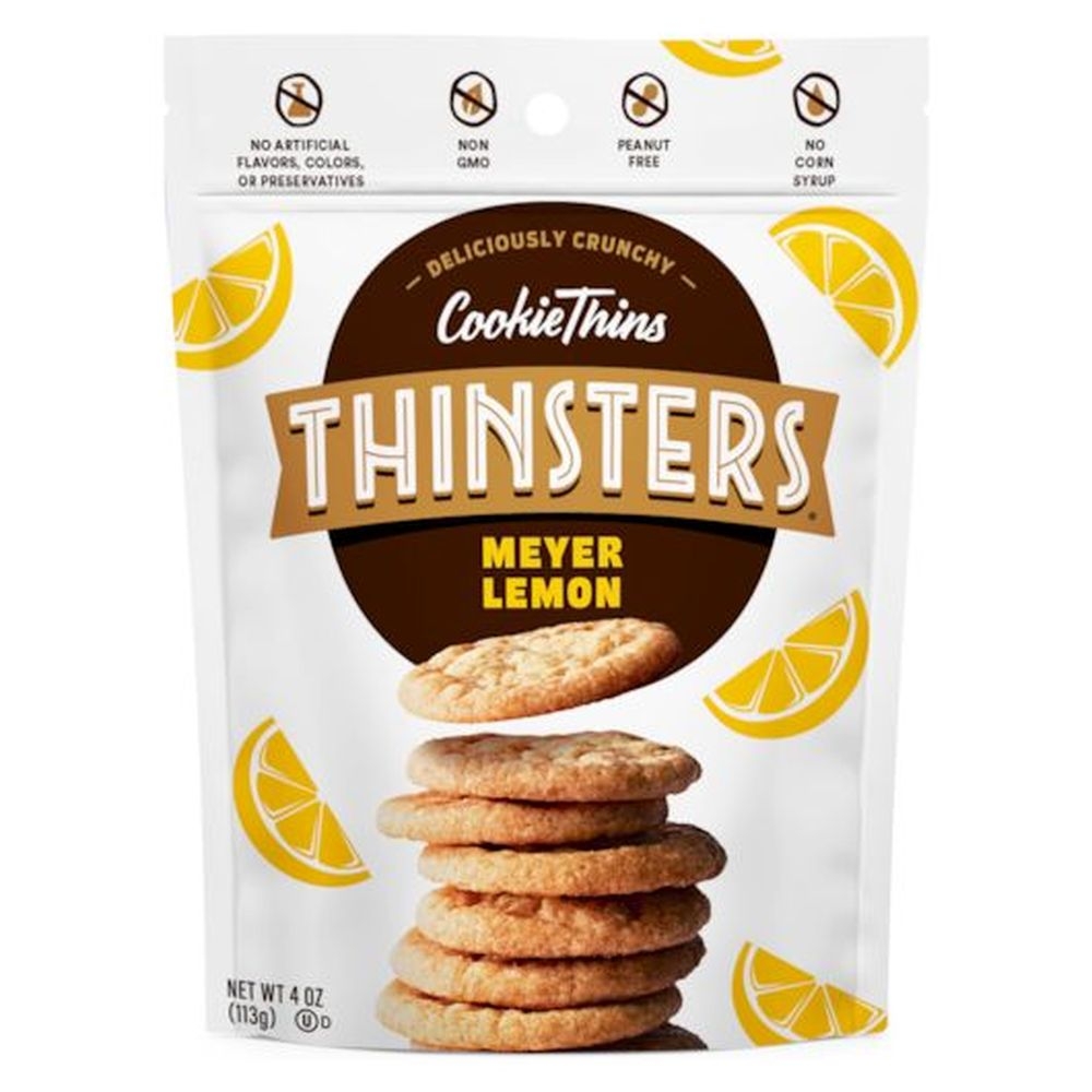 Thinsters Meyer Lemon Cookie Thins, 4 Ounce - 12 per case
