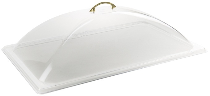 Winco Polycarbonate Full Size Clear Dome Cover Only -- 12 per case