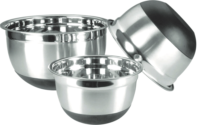 Winco Silicone Base Mixing Bowl, 3 Quart -- 24 per case