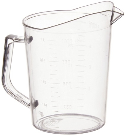 Winco Polycarbonate Measuring Cup, 1 Quart -- 36 per case
