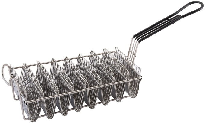 Winco Nickel Plated 8 Shells Taco Basket, 6 inch -- 8 per case