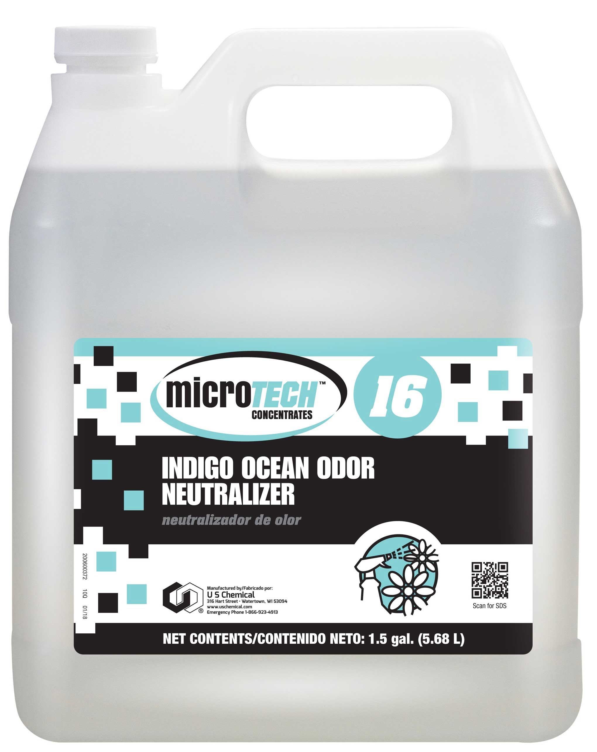 MicroTECH Indigo Ocean Odor Neutralizer, 1.5 Gallon.