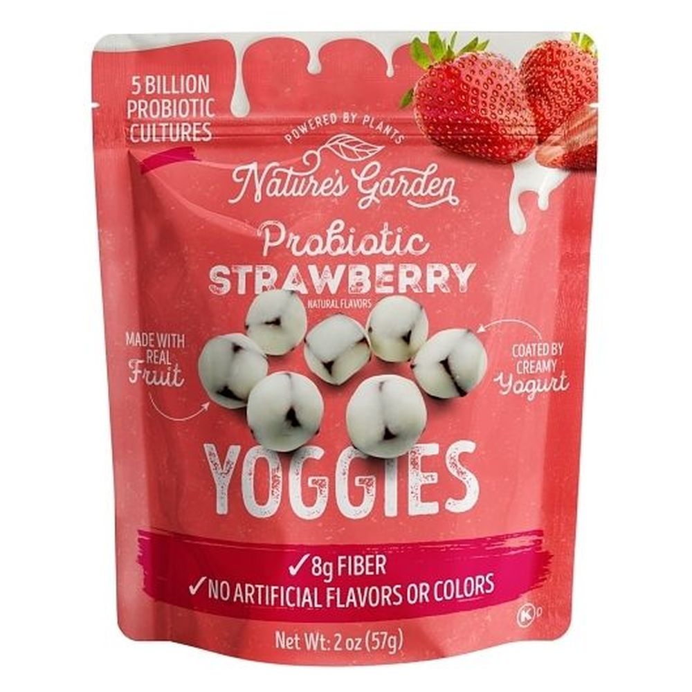 Natures Garden Strawberry Probiotic Yoggies, 2 Ounce -- 12 per case