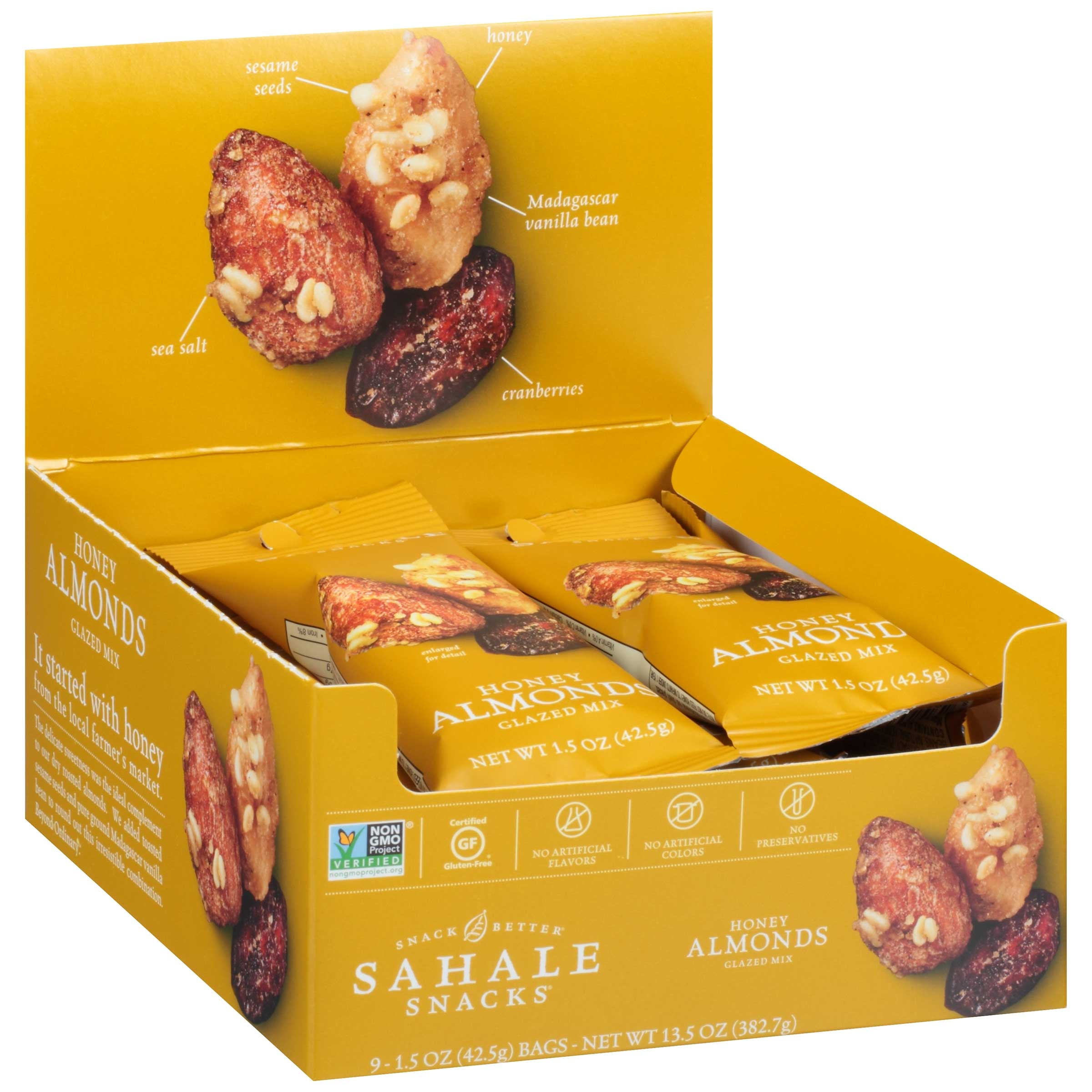 Sahale Snacks Honey Almond Glazed Mix, 1.5 Ounce -- 108 per case.
